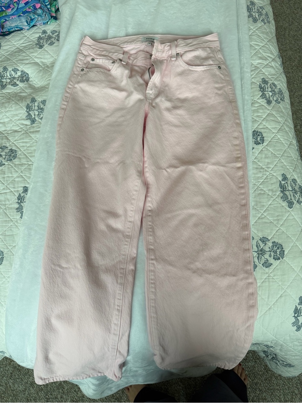Women’s Wide-Leg Pink Jeans - Pistola Jeans